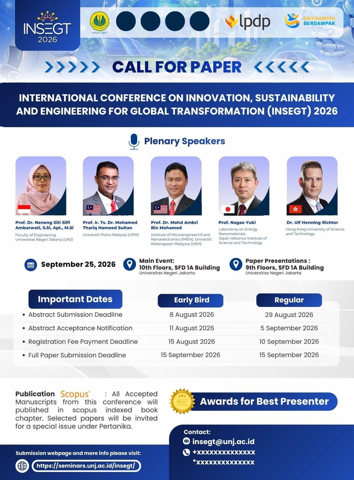 INSEGT 2026 Call for Paper Poster